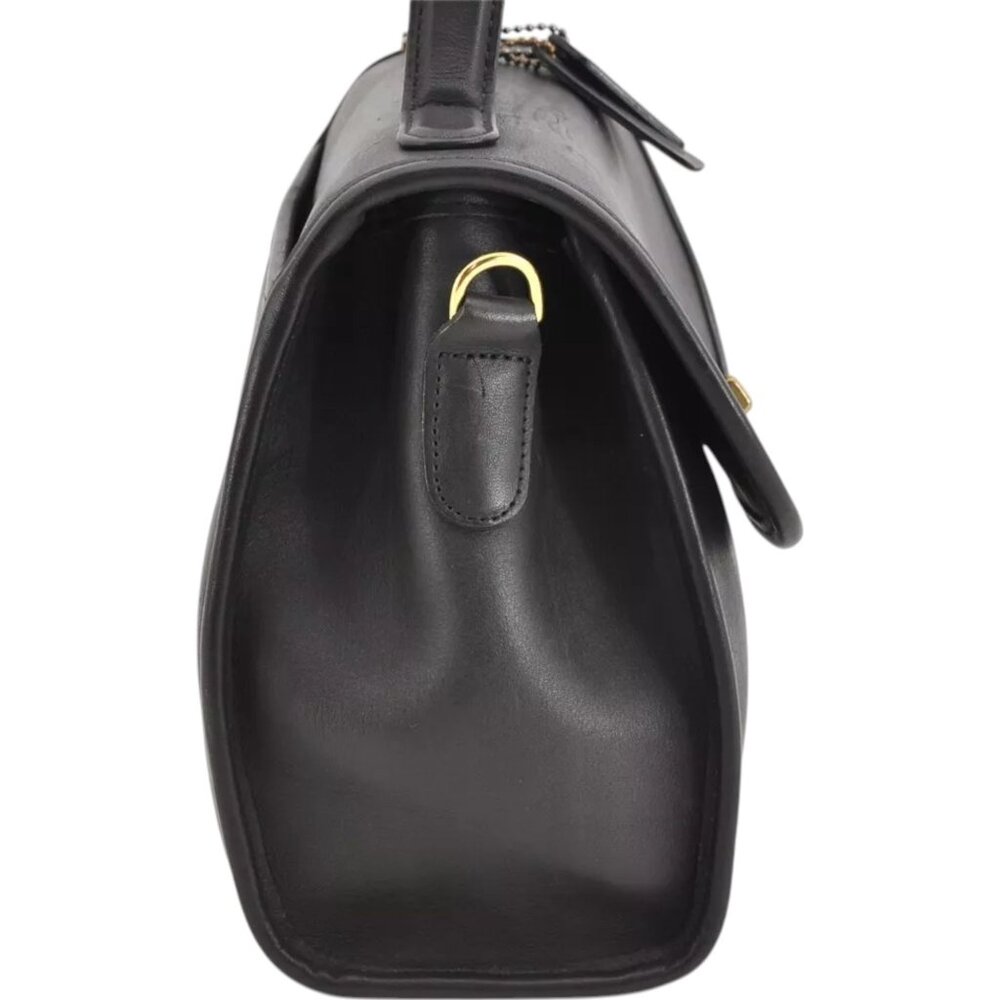 773228BU (L3) Coach Hand Bag 2 Way Black Leather - Picture 4 of 12